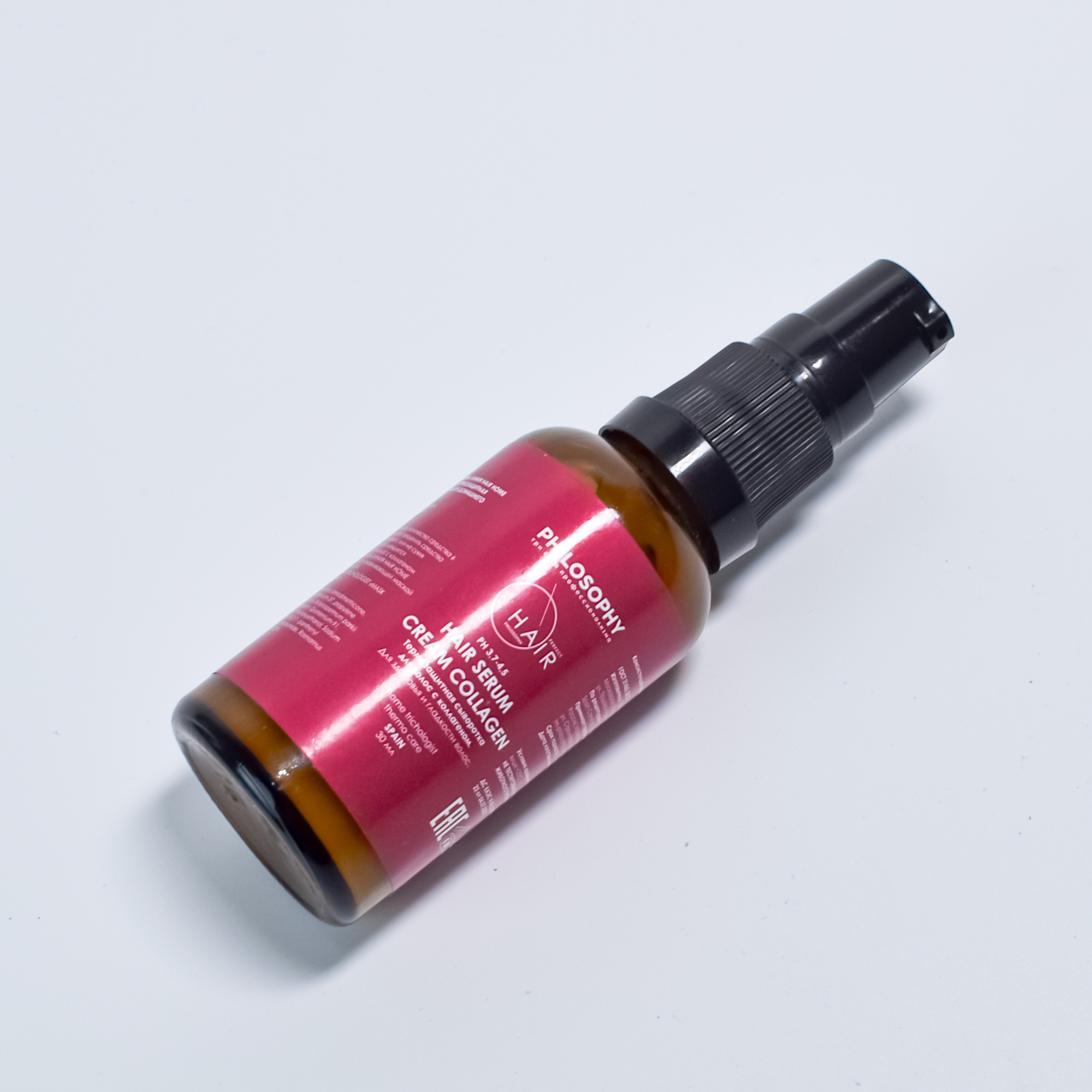 PHILOSOPHY ТРИ КИТА ПРОФЕССИОНАЛИЗМА ЛИНИЯ HAIR HOME TRICHOLOGIST SERUM CREAM COLLAGEN / ТЕРМОЗАЩИТНАЯ СЫВОРОТКА ДЛЯ ВОЛОС С КОЛЛАГЕНОМ — изображение 4